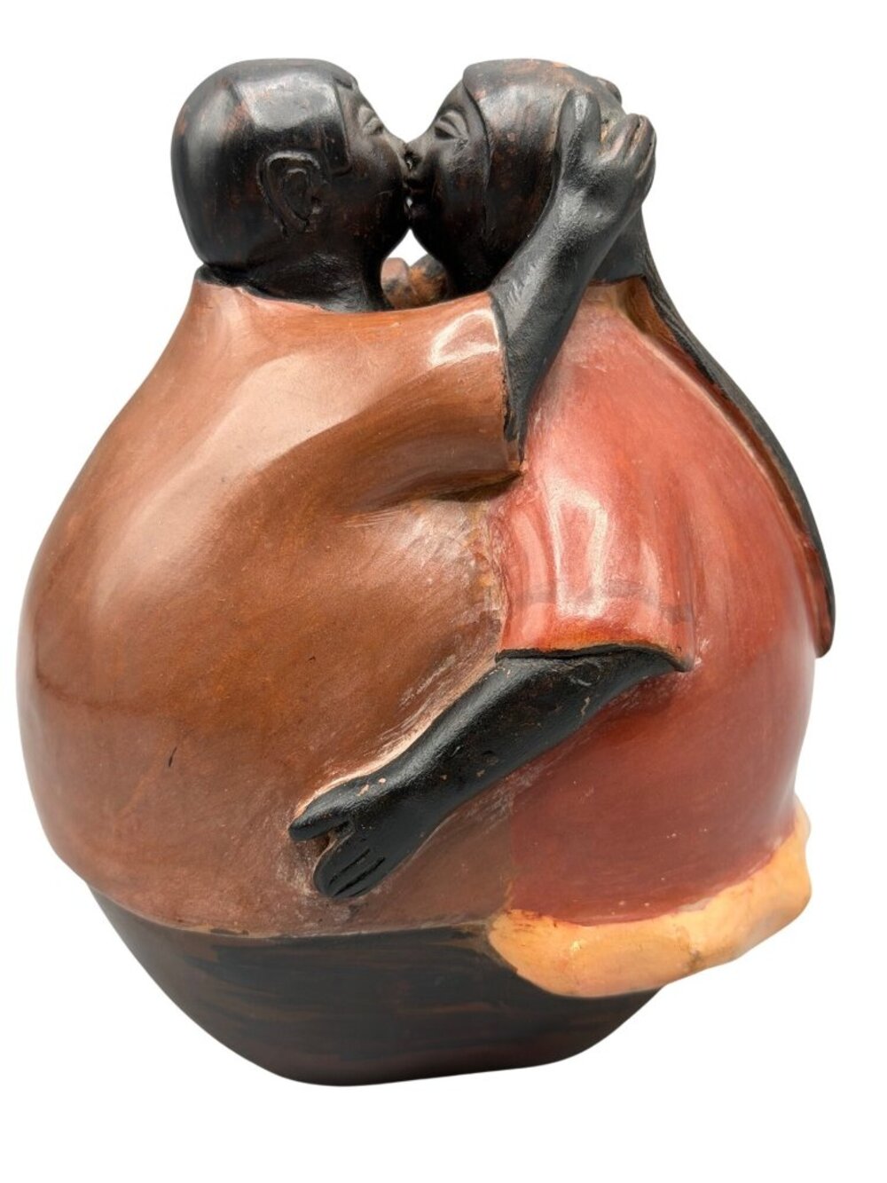 The Peruvian Chulucanas Peru Pottery Kissing Folk Art Couple Kissing Love Passio